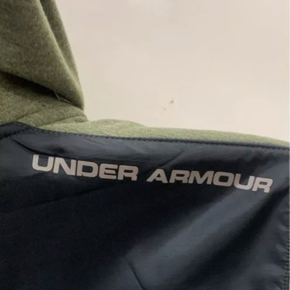 Under Armour Men's Ultra Warm Green Gray Hooded Full Zip Jacket Size M - Picture 2 of 4